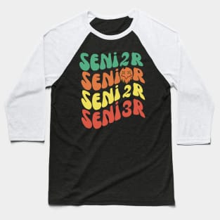 Groovy Retro Senior 2023 Baseball T-Shirt